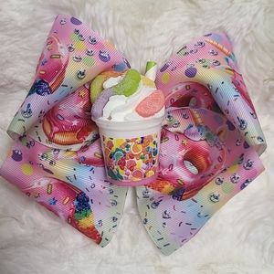 Unicorn sweets jumbo hair bow